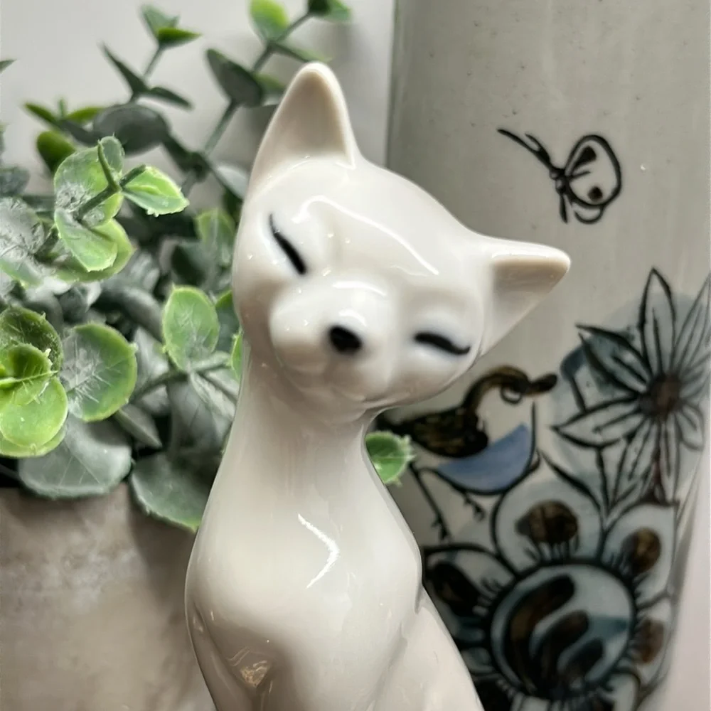 Vintage Otagiri Light Grey Ceramic Cat Figurine Made In Japan - Picture 12 of 12